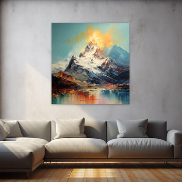 Acrylic Painting of Mountains